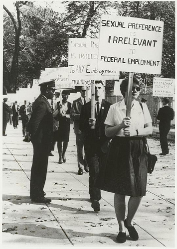 Barbara Gittings in picket line 1965 da bobster1985.
